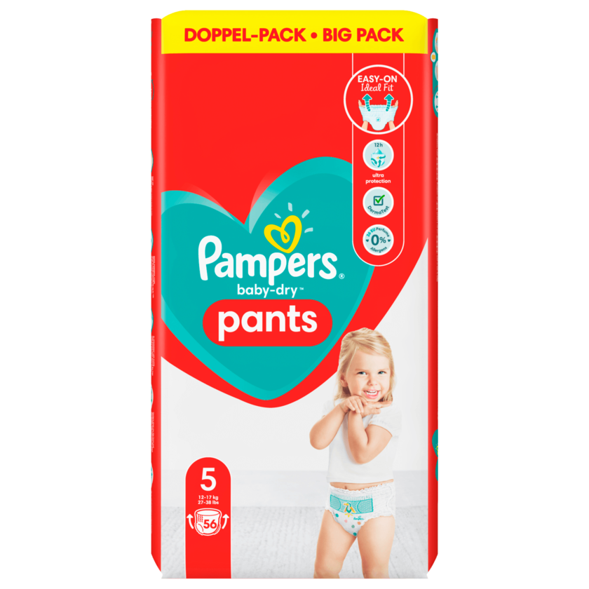 Pampers Baby Dry Pants Gr.5 12-17kg Big Pack 56 Stück